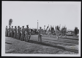 Dedication of the Gold Star Mothers War Memorial in City Hall Park in downtown Las Vegas, Nevada: photographic print