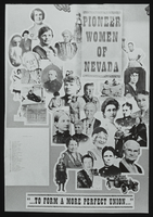 Pioneer Women of Nevada poster displayed at the Nevada Women's Conference: photographic print