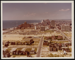 View of high-rise hotels with ocean in background, Atlantic City, New Jersey: photographic print