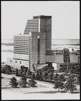 Conceptual sketch of the Showboat Casino high-rise, Atlantic City, New Jersey: photographic print