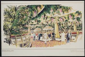 Conceptual sketch of the interior of the Showboat Hotel and Casino, Atlantic City, New Jersey: photographic print