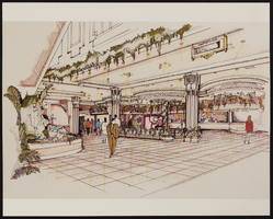 Conceptual sketch of the interior of the Showboat Casino, Atlantic City, New Jersey: photographic print