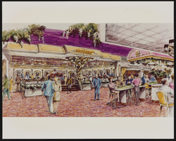 Conceptual sketch of the Baccarat section of the Showboat Casino, Atlantic City, New Jersey: photographic print