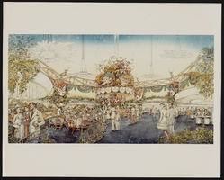 Conceptual sketch of the interior of Showboat Casino, Atlantic City, New Jersey: photographic print