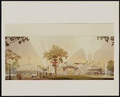 Conceptual sketch of the exterior of Showboat Casino, Atlantic City, New Jersey: photographic print