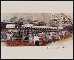 Conceptual sketch of the Bourbon Street Slots inside the Showboat Casino, Atlantic City, New Jersey: photographic print