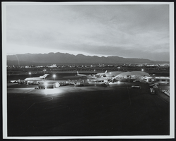 Dusk view of the main terminal of McCarran Airport, Las Vegas, Nevada: photographic print