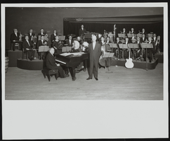 Antonio Morelli (front center) with the Sands orchestra: photographic print