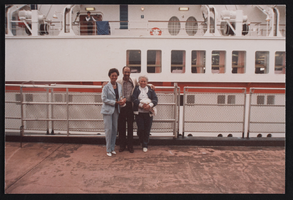 Fanny Jones, Johnny Jones, and Alice Key on a Caribbean cruise (identified from left to right): photographic print