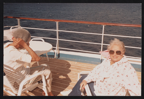Fanny Jones and Alice Key on a Caribbean cruise (identified from left to right): photographic print