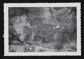 Native American petroglyphs at foot of Mt. Irish, Lincoln County, Nevada: photographic print