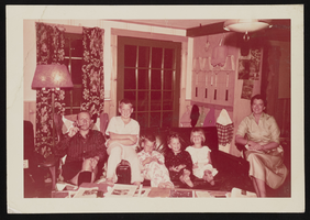 Mary Lou Siegfried (Nan's sister) with her husband Norton Williams and their children: photographic print