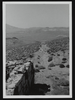 View of the Northwest corner of White Mountain Water Company's reservoir at the summit of Pickhandle Gulch, Nevada: photographic print