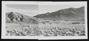 Haystack and ranch buildings in Lida, Nevada: photographic print