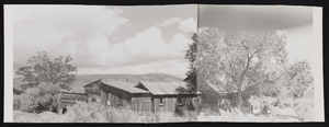 Exterior view of one of the only surviving wooden houses from early days in Lida, Nevada: photographic print