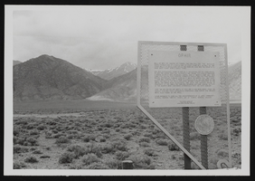 Historical marker, Ophir, Nevada: photographic prints