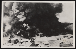 Aerial view of fire, Rawhide, Nevada: photographic print