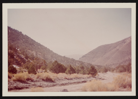 Road and landscape of Rhyolite, Nevada: photographic print