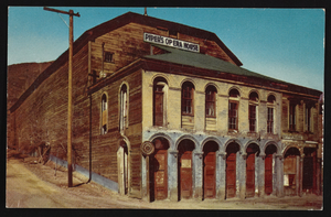 Exterior of Piper's Opera House in Virginia City, Nevada: postcard