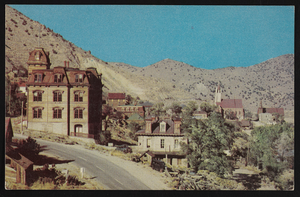 View of city from hill above, Virginia City, Nevada: postcard