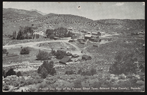 Present-day view of the famous ghost town, Belmont (Nye County), Nevada: postcard