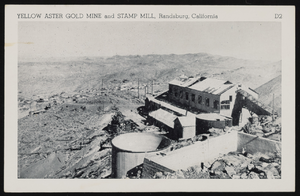 View of Yellow Aster gold mine and Stamp Mill in Randsburg, California: postcard