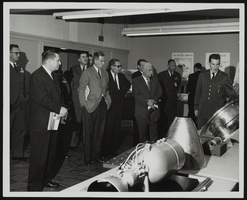 Senators Howard Cannon, Clifford P. Case, and Chris Dodd at Edward Air Force Base: photographic print and correspondence