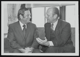 Gerald Ford and Howard Cannon prior to confirming hearing to be Vice-President: photographic print