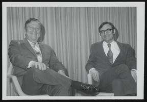 John C. Sanhill, FEO Administrator, with Howard Cannon: photographic print