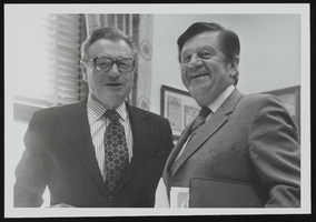 Nelson Rockefeller and Senator Howard Cannon prior to hearing on Vice President nomination: photographic print