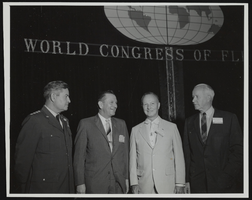 Senators Howard Cannon and Stephen Young, General Curtis E. LeMay, and General Chairman of the World Congress of Flight Edward P. Curtis, Las Vegas, Nevada: photographic print