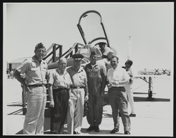 Howard Cannon's visit to Norair in Hawthorne, California to inspect aircraft: photographic print