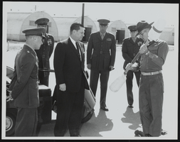 Howard Cannon's visit to the San Diego Marine Corps recruit depot: photographic print