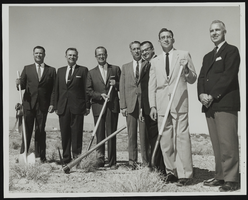 Senators Howard Cannon and Alan Bible with Governor Grant Sawyer at Straza Industries groundbreaking ceremony at McCarran Airfield, Las Vegas, Nevada:  photographic print