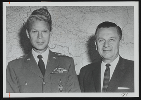 Howard Cannon with General Lauris Norstad, commander-in-chief of the United States European Command: photographic print