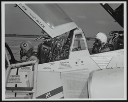 Howard Cannon and test pilot W. F. Ross in the McDonnell F-110, Langley Air Force Base, Virginia: photographic print