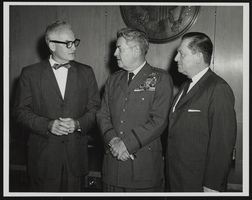 Senators Barry Goldwater and Howard Cannon with General Curtis LeMay: photographic print