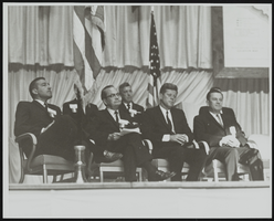 President John F. Kennedy's visit to Las Vegas, Nevada with Senators Alan Bible and Howard Cannon: photographic print