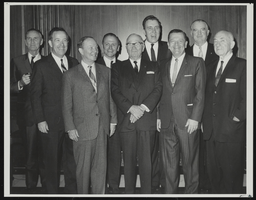 Howard Cannon with other members of the Senate and President Harry Truman for Truman's 80th birthday: photographic print