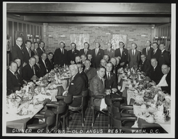 Howard Cannon with a large group at the Old Angus Restaurant in Washington, D.C. for dinner: photographic print