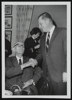 Howard Cannon with a man in a wheelchair: photographic print