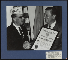 Howard Cannon receives recognition for his efforts to establish a standing committee on Veterans Affairs: photographic print