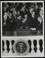 Inauguration of President Richard Nixon with Howard Cannon standing behind Nixon: photographic print