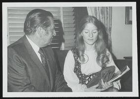 Howard Cannon with Nevada's Presidential Scholar Carol Ann Hamar of Sparks, Nevada: photographic print