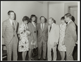 Howard Cannon meets with the first Skylab crew and their wives: photographic print
