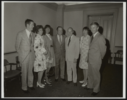 Howard Cannon meets with the first Skylab crew and their wives: photographic print