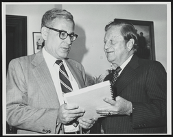 Howard Cannon with an unidentified man: photographic print