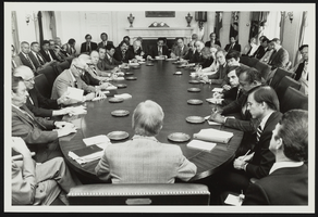 Howard Cannon attending a meeting with President Jimmy Carter: photographic print