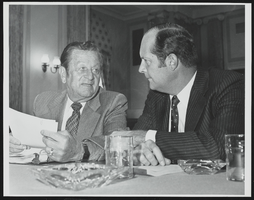 Howard Cannon with an unidentified man: photographic print