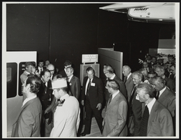 Howard Cannon attending the Paris Air Show with Francois Mitterrand, president of France: photographic print